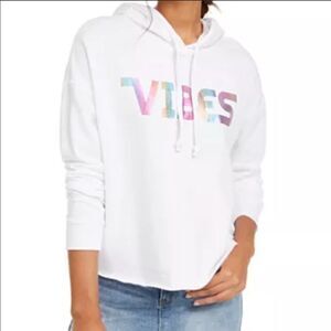 REBELLIOUS ONE Graphic Print Hoodie Sz. Medium